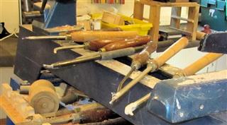 Some of the hollowing tools Andy uses